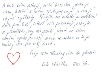 Poděkování do Milevska