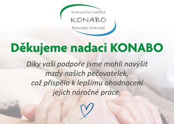 Poděkování nadaci KONABO